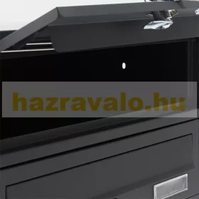 Társasházi postaláda 10 darabos kültéri állványos csoportos antracit levélszekrény galvanizált acél