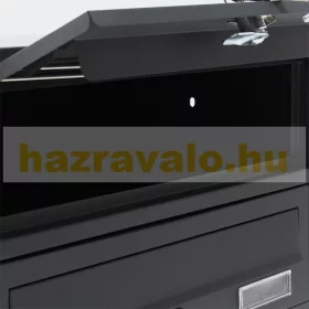   Társasházi postaláda 12 darabos kültéri állványos csoportos antracit levélszekrény acél