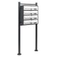 Condominium mailbox 4-piece outdoor rack group letterbox in anthracite-white galvanized steel