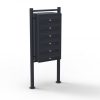 Condominium letterbox black 6-piece outdoor rack group mailbox galvanized steel letterbox system