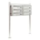 Stainless apartment mailbox 6-piece outdoor stand group inox letterbox letterbox system