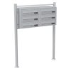 Condominium mailbox gray 6-piece outdoor rack group mailbox galvanized steel letterbox system