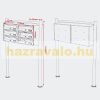 Condominium mailbox gray 6-piece outdoor rack group mailbox galvanized steel letterbox system