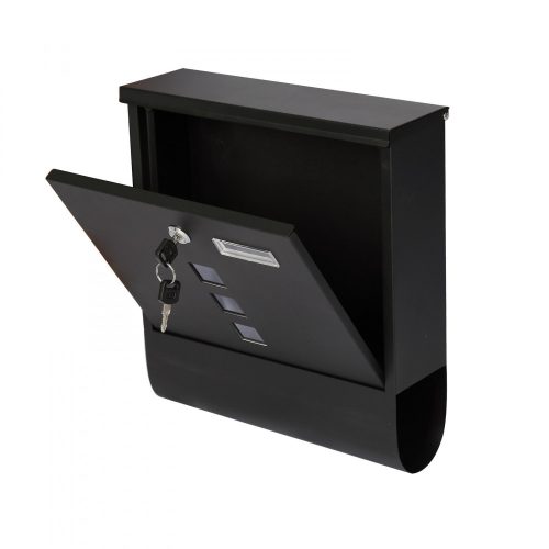 Galvanized steel letterbox black letterbox square window newspaper holder letterbox