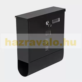   Horganyzott acél postaláda fekete levélszekrény négyzetablakos újságtartó postaláda