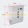 Galvanized steel letter box white letter box square window newspaper holder letter box