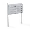 Condominium letterbox 8-piece galvanized, powder-coated gray color outdoor rack letterbox group of eight