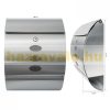 Stainless steel letterbox with newspaper holder, oval window, brushed modern look 