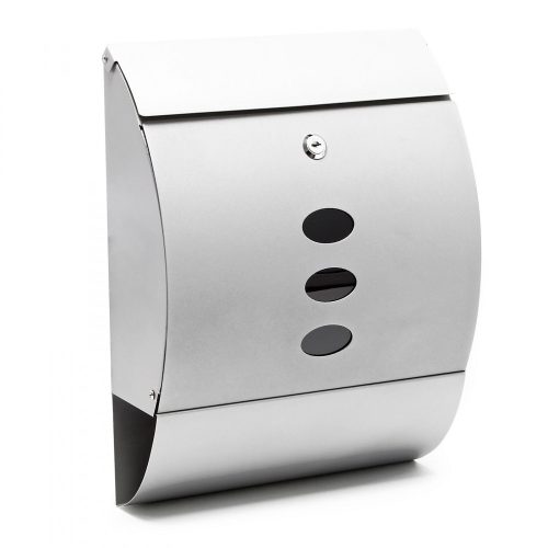 Galvanizált acél postaláda újságtartóval ovál ablakos modern megjelenés 
