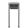Front garden letterbox with tripod legs letterbox arched anthracite modern letterbox