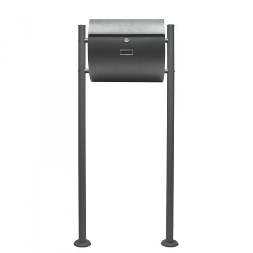 Front garden letterbox with tripod legs letterbox arched anthracite modern letterbox