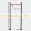 Front garden letterbox with tripod legs letterbox arched anthracite modern letterbox