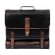 Antique wall-mounted letterbox leather bag type retro letterbox with newspaper holder for outdoor and indoor use black-bronze