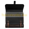 Antique wall-mounted letterbox leather bag type retro letterbox with newspaper holder for outdoor and indoor use black-bronze