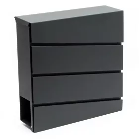   Horganyzott acél postaláda design antracit levélszekrény modern megjelenésű újságtartó postaláda