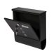 Galvanized steel letterbox anthracite letterbox square window newspaper holder letterbox