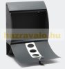 Galvanized steel letterbox with oval window anthracite design letterbox modern look with newspaper holder