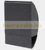 Galvanized steel letterbox with oval window anthracite design letterbox modern look with newspaper holder