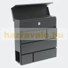 Designer letterbox anthracite square modern appearance with newspaper holder