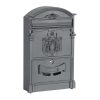 Antique letterbox anthracite letterbox steel and aluminum vintage letterbox