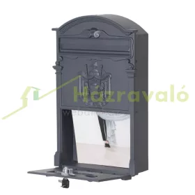   Antik postaláda antracit levélszekrény acél és alumínium vintage postaláda