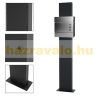Mailbox and newspaper holder stand front garden stainless steel letterbox anthracite-silver
