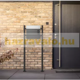   Postaláda és újságpapír tartó állvány előkerti levélszekrény antracit-ezüst-fekete