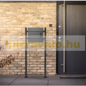   Postaláda és újságpapír tartó állvány előkerti levélszekrény antracit-fekete