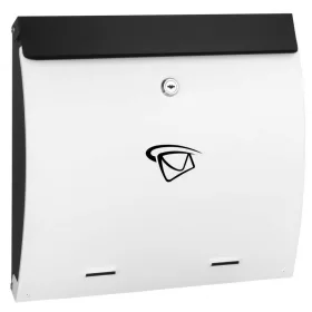   Fekete-fehér postaláda. Csinos, vékony fekvő levélszekrény