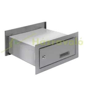 Falba beépíthető kültéri teleszkópos postaláda csengővel 26x11x28-50 cm rozsdamentes acél kétoldalú 