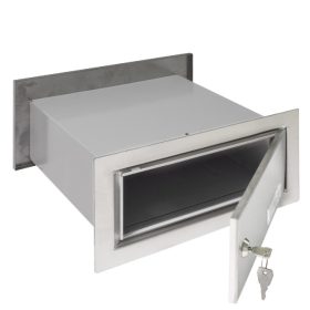   Falba építhető kültéri teleszkópos postaláda 260x110x280-500 mm rozsdamentes acél kétoldalú postaláda