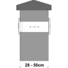 Falba építhető kültéri teleszkópos postaláda 260x110x280-500 mm rozsdamentes acél kétoldalú postaláda