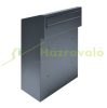 Anthracite-colored letterbox that can be installed on the door, can be built into the wall, and is double-sided 