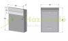 Anthracite-colored letterbox that can be installed on the door, can be built into the wall, and is double-sided 