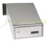 Wall-mounted outdoor telescopic mailbox 28x11x26-42 cm stainless steel double-sided mailbox