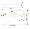 Wall-mounted outdoor telescopic mailbox 28x11x26-42 cm stainless steel double-sided mailbox