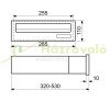 Falba építhető kültéri teleszkópos postaláda 28x11x320-530 cm matt antracit kétoldalú postaláda
