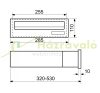 Wall-mounted outdoor telescopic mailbox 28x11x320-530 cm matt anthracite double-sided mailbox