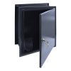 Falba építhető kültéri teleszkópos postaláda 28x11x26-42 cm rozsdamentes acél kétoldalú postaláda