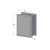 Falba építhető kültéri teleszkópos postaláda 28x11x26-42 cm rozsdamentes acél kétoldalú postaláda
