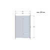 Falba építhető kültéri teleszkópos postaláda 28x11x26-42 cm rozsdamentes acél kétoldalú postaláda