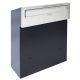 Anthracite-stainless steel letterbox that can be installed in the wall, can be installed on the door, and is double-sided 