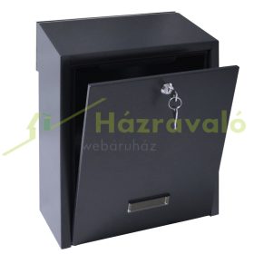 Falba beépíthető kültéri postaláda kapura felszerelhető antracit-rozsdamentes acél postafiók kétoldalú