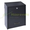 Anthracite-stainless steel letterbox that can be installed in the wall, can be installed on the door, and is double-sided 