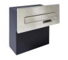 Wall-mounted outdoor mailbox 30x11x19 cm with nameplate anthracite stainless steel double-sided mailbox with bell