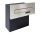 Wall-mounted outdoor mailbox 30x11x19 cm with nameplate anthracite stainless steel double-sided mailbox with bell
