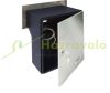 Wall-mounted outdoor mailbox 30x11x19 cm with nameplate anthracite stainless steel double-sided mailbox with bell