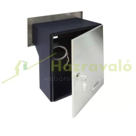 Falba beépíthető kültéri postaláda 30x11x19 cm névtáblával antracit-inox kétoldalú postafiók csengő