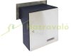 Falba beépíthető kültéri postaláda 30x11x19 cm névtáblával antracit-inox kétoldalú postafiók csengő