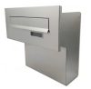 Wall-mounted outdoor mailbox 30x11x19 cm with name plate stainless steel double-sided mailbox